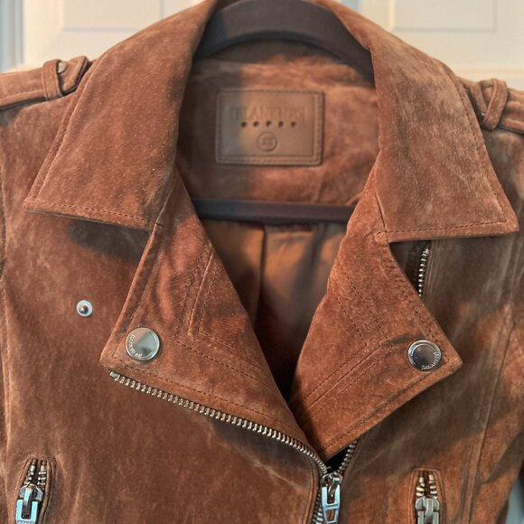BLANK NYC Coffee Bean Suede Moto Jacket S - Picture 6 of 7